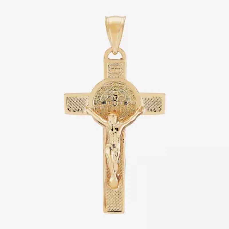 Crucifix Womens 14K Gold Cross Pendant