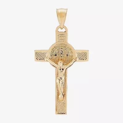Crucifix Womens 14K Gold Cross Pendant