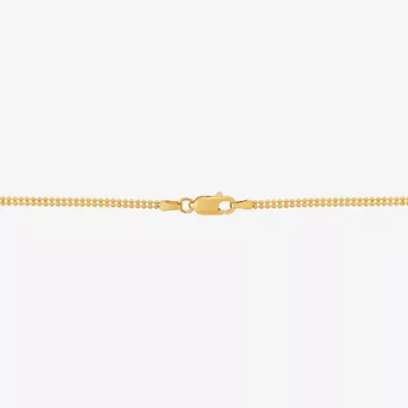 Womens 14K Gold 17 Inch Beaded Necklace