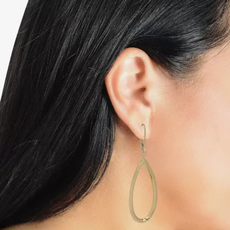 Made in Italy Womens 14K Gold Drop Earrings
