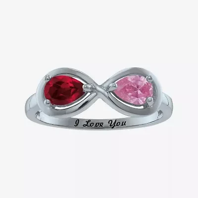 Personalized Infinity Symbol Birthstone Ring