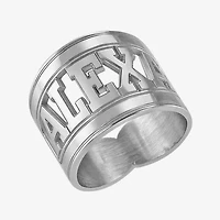 Personalized Block Name Ring