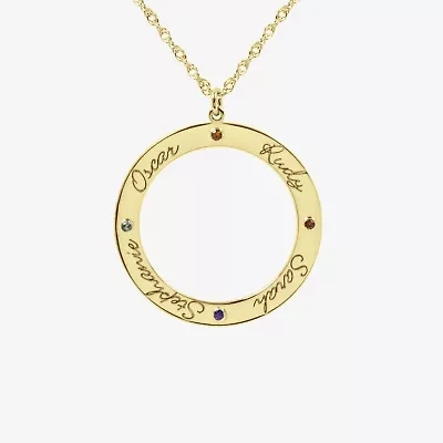 Personalized 14K Gold Over Silver Pendant Necklace