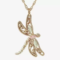 Black Hills Gold Womens 10K Tri-Color Gold Butterfly 18 Inch Pendant Necklace
