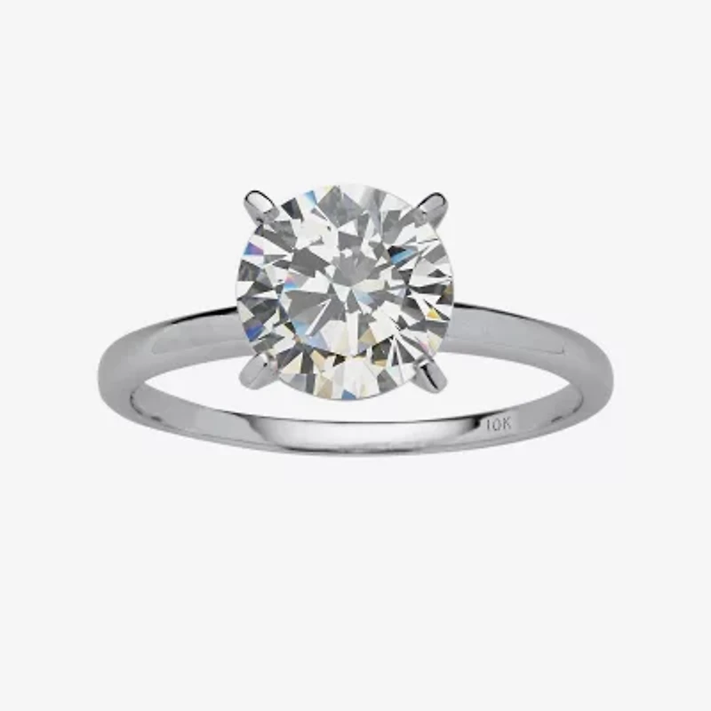 DiamonArt® Womens CT. T.W. White Cubic Zirconia 10K Gold Engagement Ring