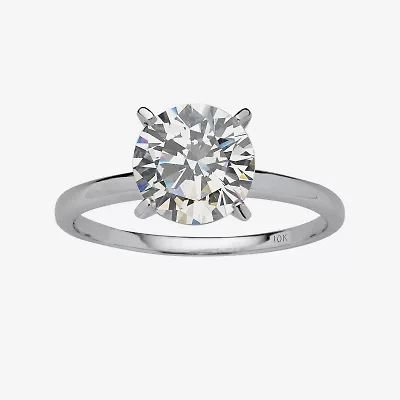 DiamonArt® Womens CT. T.W. White Cubic Zirconia 10K Gold Engagement Ring