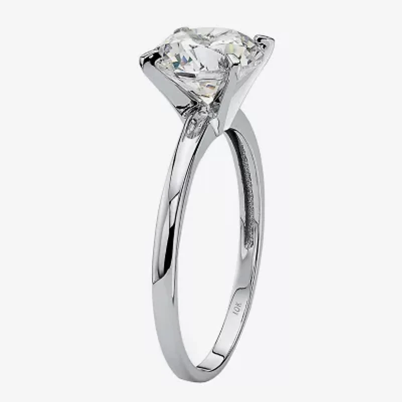 DiamonArt® Womens CT. T.W. White Cubic Zirconia 10K Gold Engagement Ring