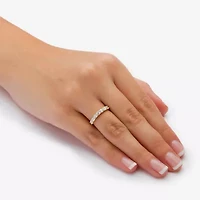 DiamonArt® 2MM 3/4 CT. T.W. White Cubic Zirconia 10K Gold Band