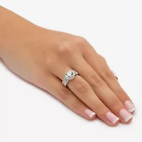 DiamonArt® Womens 1 / CT. T.W. White Cubic Zirconia 10K Gold Bridal Set