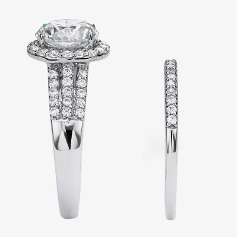 DiamonArt® Womens 1 / CT. T.W. White Cubic Zirconia 10K Gold Bridal Set