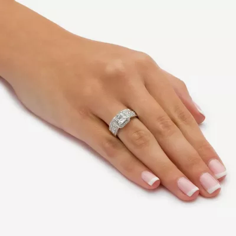 DiamonArt® Womens 1 7/8 CT. T.W. White Cubic Zirconia 10K Gold Bridal Set