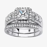 DiamonArt® Womens 1 7/8 CT. T.W. White Cubic Zirconia 10K Gold Bridal Set