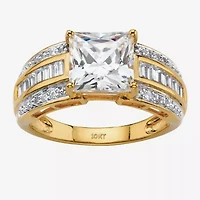 DiamonArt® Womens 2 3/4 CT. T.W. White Cubic Zirconia 10K Gold Engagement Ring
