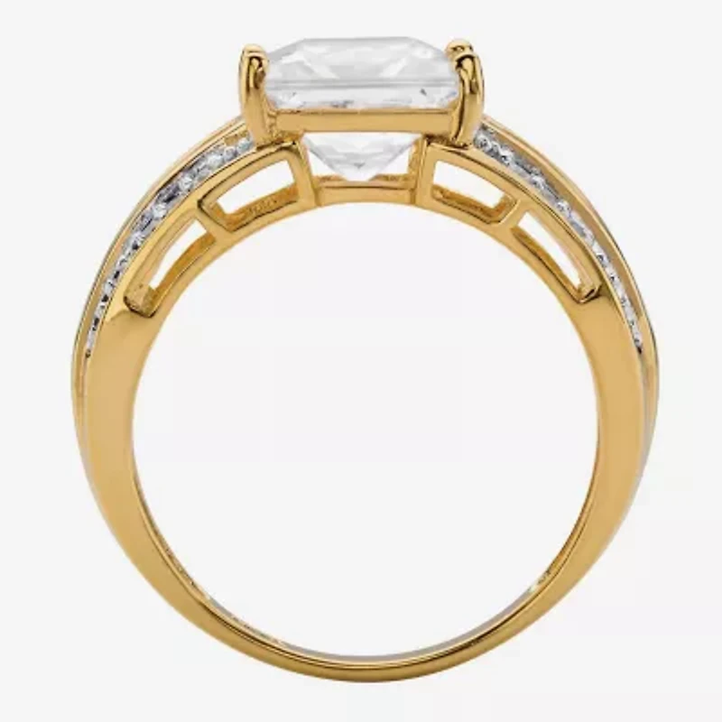 DiamonArt® Womens 2 3/4 CT. T.W. White Cubic Zirconia 10K Gold Engagement Ring