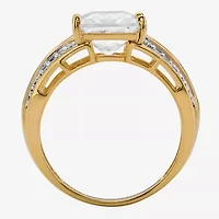 DiamonArt® Womens 2 3/4 CT. T.W. White Cubic Zirconia 10K Gold Engagement Ring