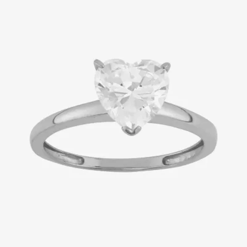 DiamonArt® Womens 1 / CT. T.W. Lab Created White Cubic Zirconia 10K Gold Engagement Ring