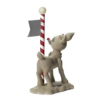 Roman 24" Solar Rudolph Statue Christmas Tabletop Decor