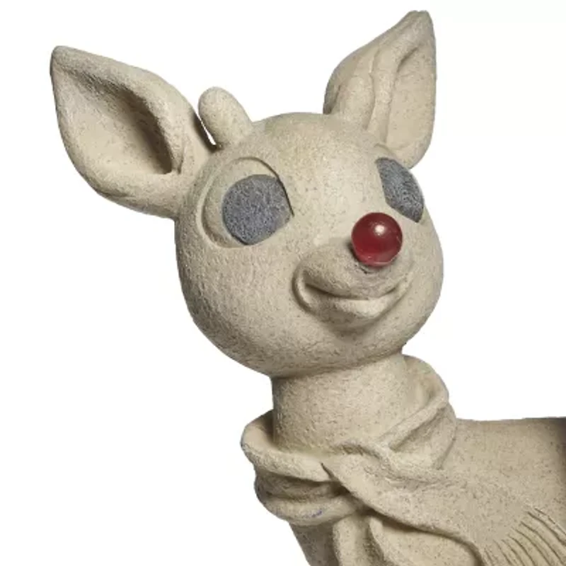 Roman 24" Solar Rudolph Statue Christmas Tabletop Decor
