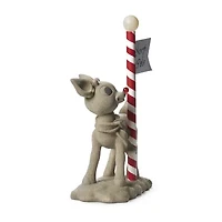 Roman 24" Solar Rudolph Statue Christmas Tabletop Decor