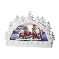 Roman 9" Led Swirl Arch Cardinals Christmas Tabletop Decor
