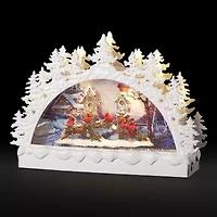 Roman 9" Led Swirl Arch Cardinals Christmas Tabletop Decor