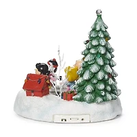 Roman 9" Led Skatepond Plays Music Peanuts Christmas Tabletop Decor
