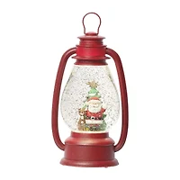Roman 10" Led Swirl Rudolph Lantern Christmas Tabletop Decor