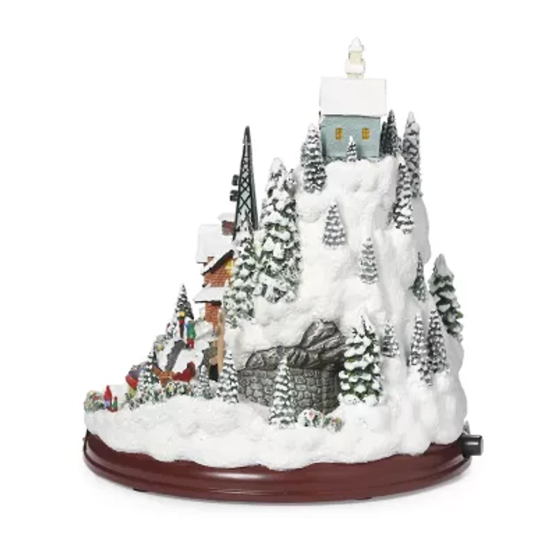 Roman 9" Lighted Mountain Plays Music Christmas Tabletop Decor
