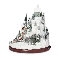 Roman 9" Lighted Mountain Plays Music Christmas Tabletop Decor