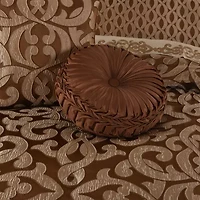 Queen Street La Grande Copper Tufted Round Throw Pillow