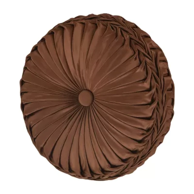Queen Street La Grande Copper Tufted Round Throw Pillow