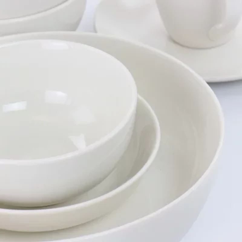 Elama Iris 32-pc. Porcelain Dinnerware Set