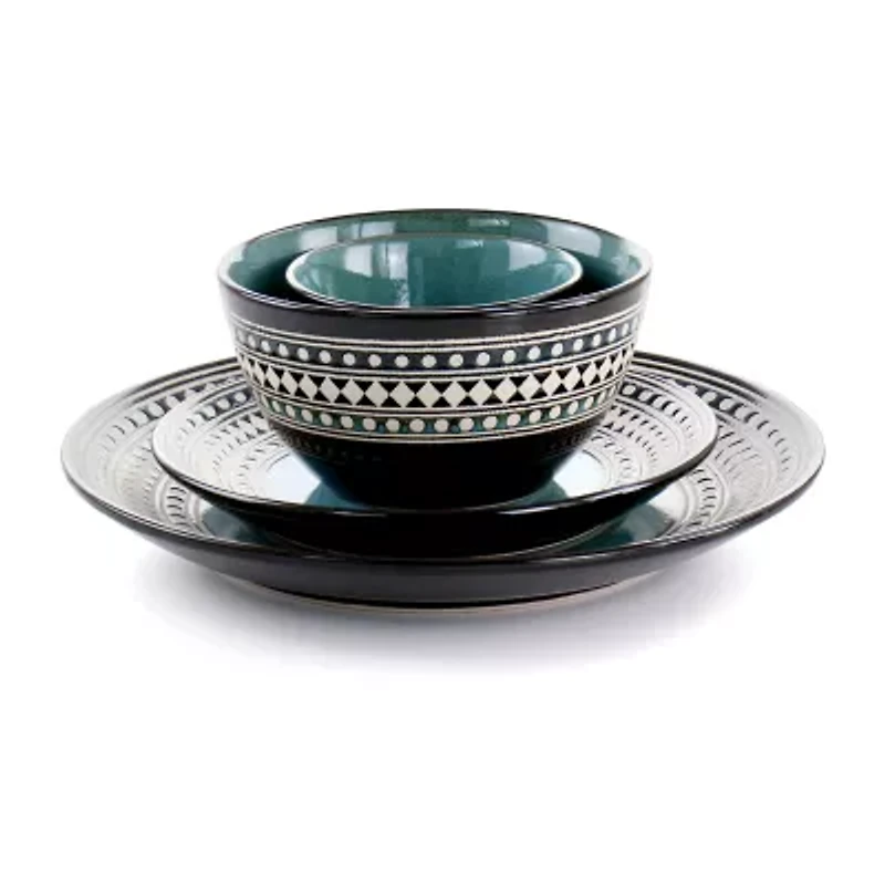 Elama 16-pc. Stoneware Dinnerware Set