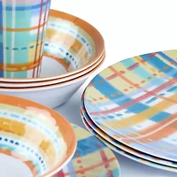 Gibson Laurie Gates California Designs Casablanca12-pc. Melamine Dinnerware Set