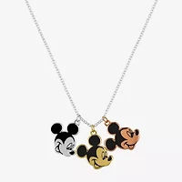 Disney Classics Charm Womens Pure Silver Over Brass 16 Inch Pendant Necklace