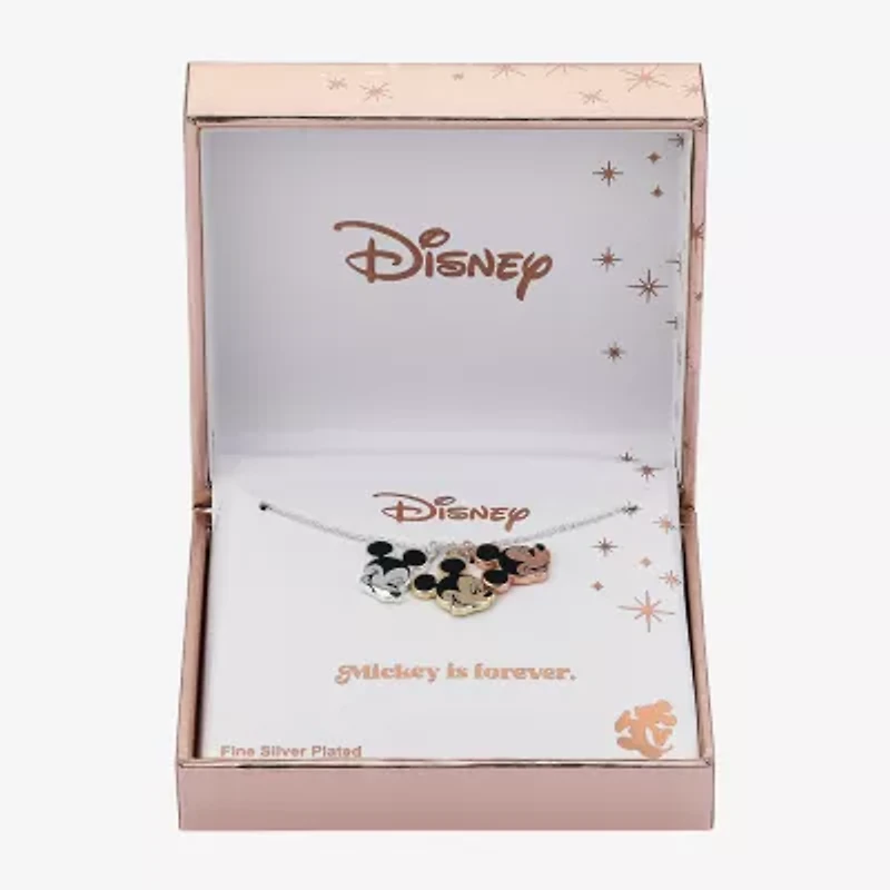 Disney Classics Charm Womens Pure Silver Over Brass 16 Inch Pendant Necklace