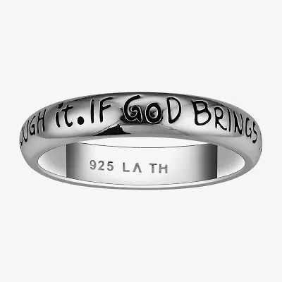 Footnotes Faith Womens 4MM Sterling Silver Band