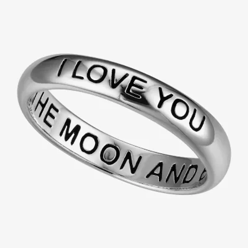 Footnotes Love Womens 4MM Sterling Silver Band