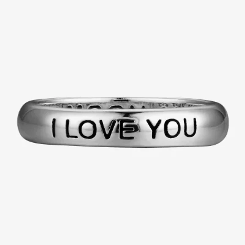 Footnotes Love Womens 4MM Sterling Silver Band