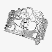 Footnotes Filigree Luck Elephant Womens 11M Sterling Silver Band