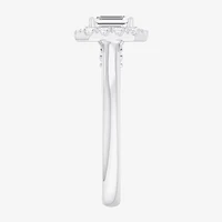 (G-H/SI1-SI2) Womens 1 CT. T.W. Lab Grown White Diamond 10K Gold Halo Engagement Ring