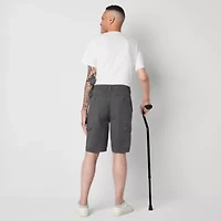 St. John's Bay Dexterity Mens 10" Adaptive Stretch Fabric Adjustable Features Easy-on + Easy-off Cargo Short