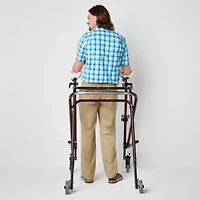 St. John's Bay Dexterity Universal Wrinkle Free Easy Care Mens Adaptive Adjustable Features Easy-on + Easy-off Classic Fit Flat Front Pant