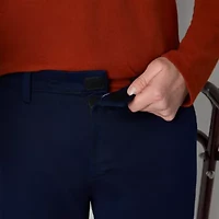 St. John's Bay Dexterity Universal Wrinkle Free Easy Care Mens Adaptive Adjustable Features Easy-on + Easy-off Classic Fit Flat Front Pant