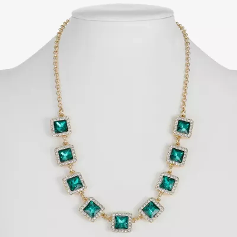 Monet Jewelry Halo Womens 17 Inch Collar Necklace