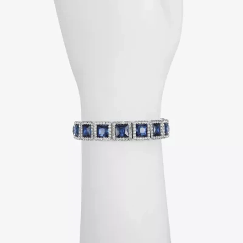Monet Jewelry Halo Womens Glass Square Stretch Bracelet