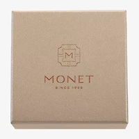 Monet Jewelry Gold Tone Glass Pin