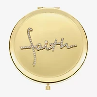 Monet Jewelry Gold Tone Faith Gold Tone Compact Mirror
