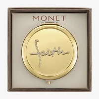 Monet Jewelry Gold Tone Faith Gold Tone Compact Mirror