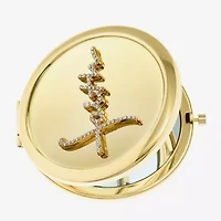 Monet Jewelry Gold Tone Faith Gold Tone Compact Mirror